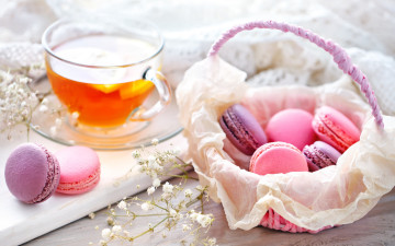 обоя еда, макаруны, лакомство, печенье, ассорти