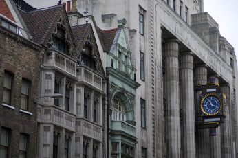 Картинка флит стрит лондон города великобритания колонны часы здания