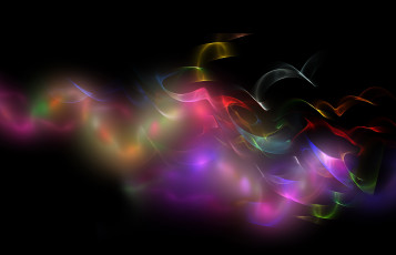Картинка 3д графика abstract абстракции завитушки линии яркость прозрачность изгибы