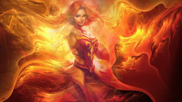 Картинка фэнтези девушки взгляд пламя