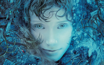 Картинка девушка из воды 2006 кино фильмы lady in the water лицо вода синий волосы