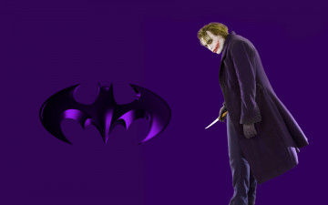 Картинка темный рыцарь кино фильмы the dark knight комикс comics бэтмен джокер batman joker фиолетовый лого