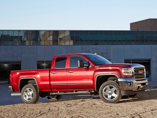 Картинка автомобили gm-gmc 2015г gmc sierra красный cab double slt 2500 hd