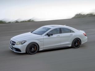 обоя автомобили, mercedes-benz, светлый, 2014г, с218, s-model, amg, cls, 63