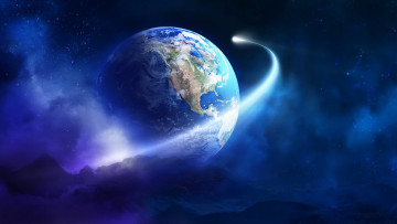 Картинка 3д+графика атмосфера настроение+ atmosphere+ +mood+ планета спутник поверхность