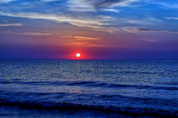 Картинка природа восходы закаты океан сумерки