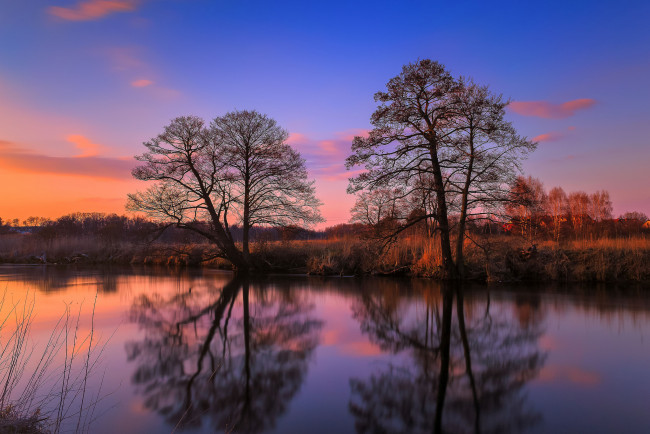 Обои картинки фото природа, реки, озера, деревья, отражение, река