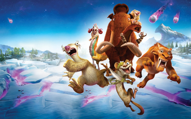 Обои картинки фото мультфильмы, ice age,  collision course, collision, course, ice, age