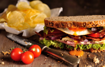 Картинка еда бутерброды +гамбургеры +канапе сыр яйцо бутерброд ветчина помидор томаты