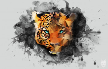Картинка рисованное животные леопард