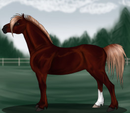 Картинка векторная+графика животные+ animals фон лошадь