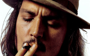 Картинка мужчины johnny+depp актер лицо шляпа сигарета