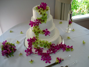 обоя свадебный, торт, еда, пирожные, кексы, печенье, цветы