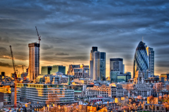 Картинка города лондон великобритания небоскребы панорама