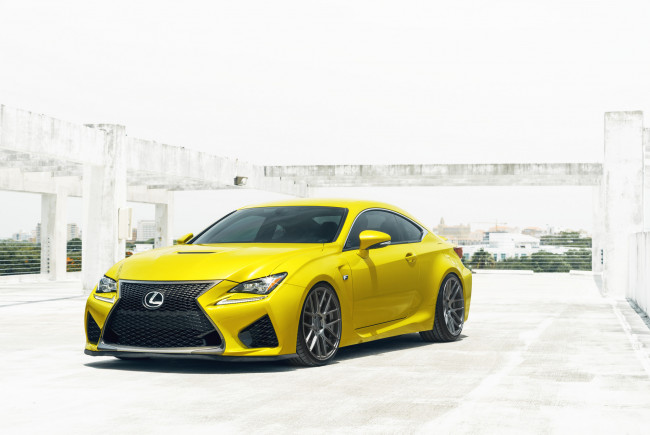 Обои картинки фото автомобили, lexus, yellow, rcf, жёлтый