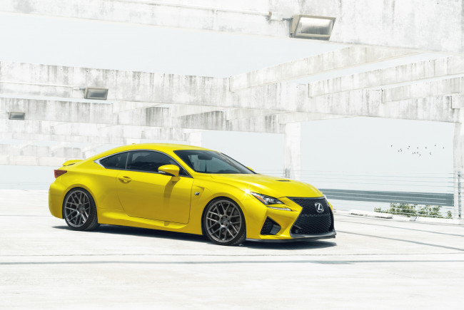 Обои картинки фото автомобили, lexus, yellow, rcf, жёлтый