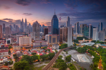 Картинка kuala+lumpur города куала-лумпур+ малайзия панорама небоскребы