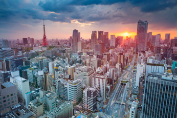 Картинка tokyo города токио+ Япония небоскребы панорама