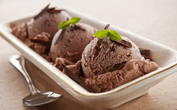 Картинка еда мороженое +десерты мята шоколадное