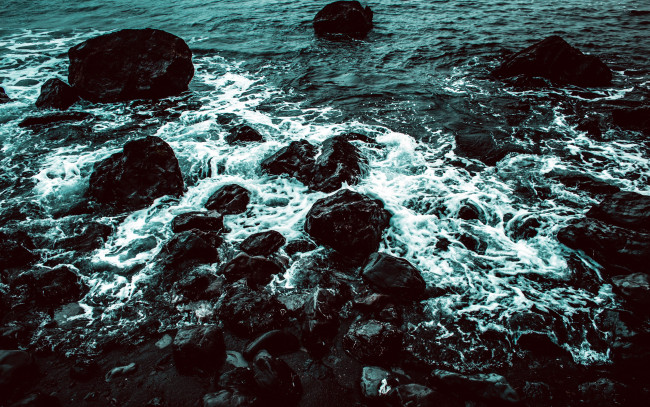 Обои картинки фото природа, побережье, камни, волны