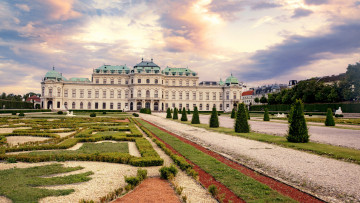 Картинка belvedere+palace города прага+ Чехия простор