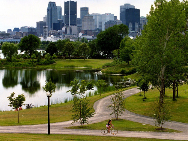 Обои картинки фото города, монреаль , канада, парк, озеро