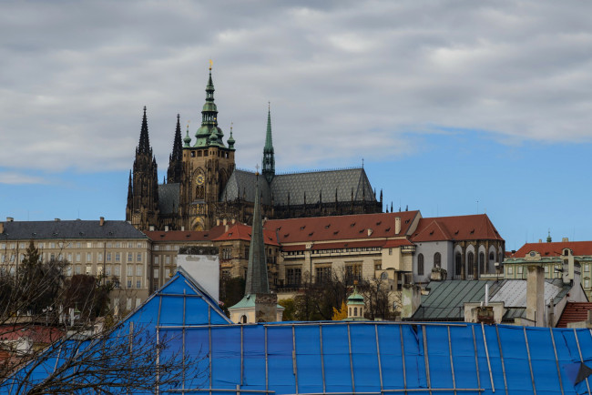 Обои картинки фото города, прага , Чехия, панорама, башни