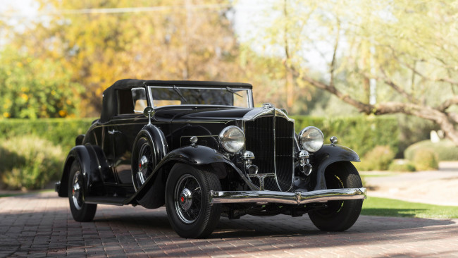 Обои картинки фото автомобили, packard, 1932, light, eight, coupe, roadster