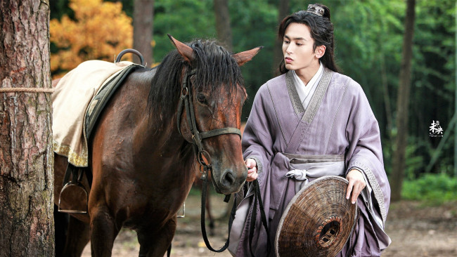 Обои картинки фото кино фильмы, shan he ling | word of honor, лошадь, шляпа, чжоу, цзышу