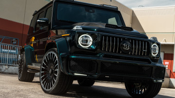 Картинка немецкий+монстр автомобили mercedes-benz mercedes brabus green front amg - benz g63 gelendewagen