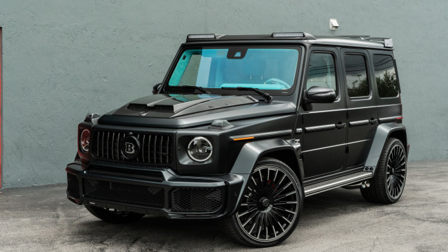 Обои картинки фото немецкий монстр, автомобили, mercedes-benz, mercedes, brabus, amg, black, -, benz, g63, gelendewagen