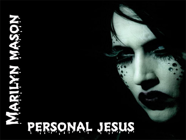 Обои картинки фото marilyn, manson, personal, jesus, музыка