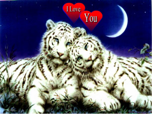 Картинка любовь рисованные животные тигры