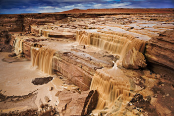 Картинка waterfall природа водопады плато река обрыв водопад каскад