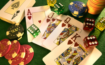 обоя casino, разное, настольные, игры, азартные, кости, фишки, карты