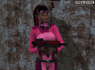 Картинка 3д+графика фантазия+ fantasy девушка взгляд оружие
