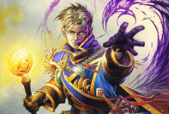 Картинка фэнтези маги +волшебники hearthstone жрец андуин ринн anduin wrynn блондин парень