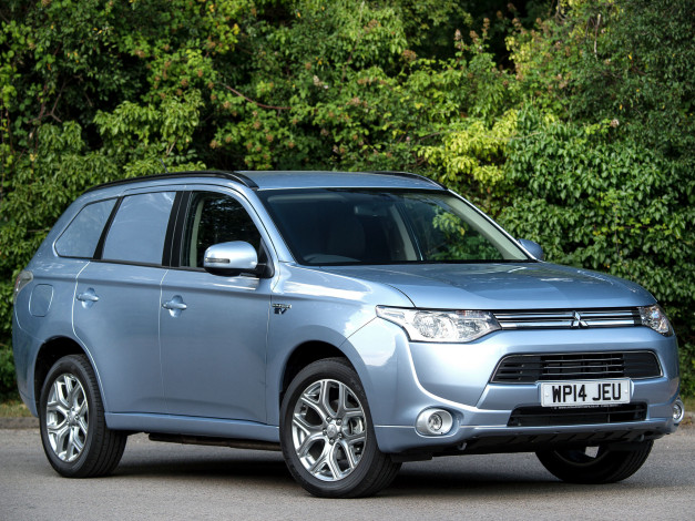 Обои картинки фото автомобили, mitsubishi, outlander, gx3h, 4work, 2014г, серый