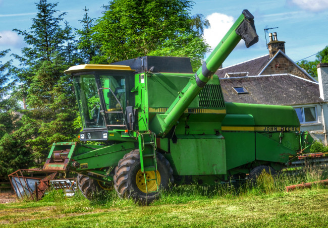 Обои картинки фото john deere combine, техника, комбайны, комбайн