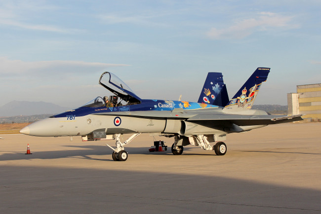 Обои картинки фото boeing cf188 hornet, авиация, боевые самолёты, истребитель