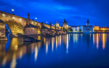 Картинка города прага+ Чехия карлов мост прага