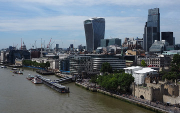 Картинка города лондон+ великобритания река набережная панорама