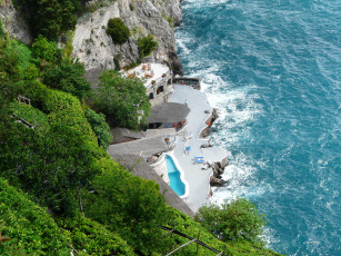 Картинка амальфи италия природа побережье курорт строения скалы море