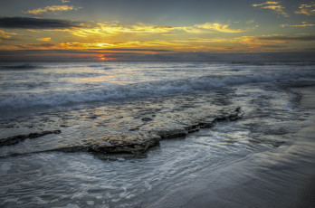 Картинка природа восходы закаты пейзаж берег океан