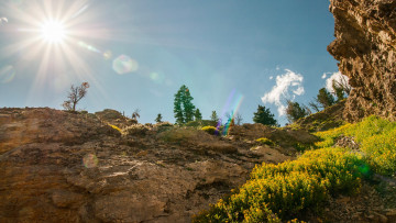 Картинка grand teton national park природа радуга солнце горы