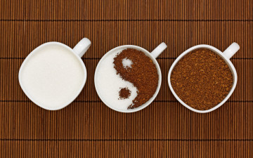 обоя еда, кофе, кофейные, зёрна, чашки, сахар