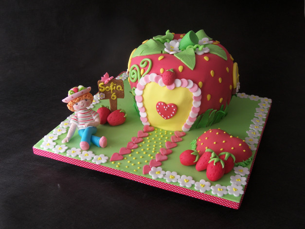 Обои картинки фото еда, пирожные, кексы, печенье, украшение, ягоды, торт