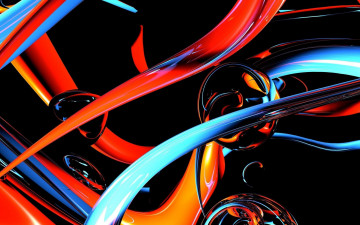 Картинка 3д+графика абстракция+ abstract линии изгибы яркость цвета