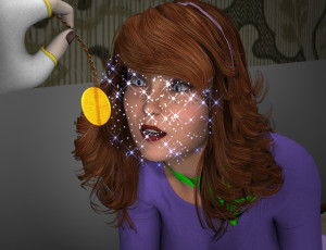 Картинка 3д+графика фантазия+ fantasy магия фон взгляд девушка