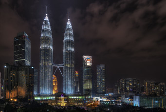 Картинка petronas+towers+kuala+lumpur города куала-лумпур+ малайзия близнецы башни